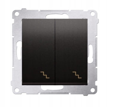 Kontakt SIMON 54 łącznik schodowy podwójny antracyt 01